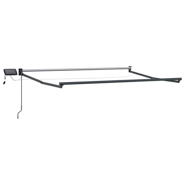 Manuell utdragbar markis med LED-lampor 3 x 2,5 m