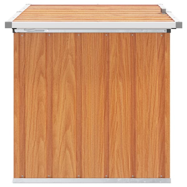 Utomhusförvaringslåda trä 109 x 67 x 65 cm Galvaniserat stål