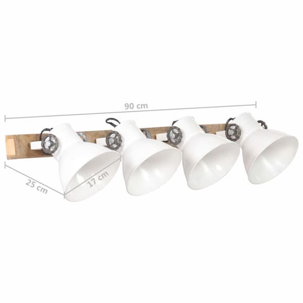Industriell vägglampa vit 90x25 cm E27