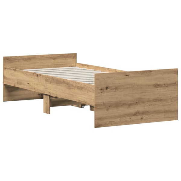 Sängram Artisan-ek 90 x 200 cm Konstruerat trä