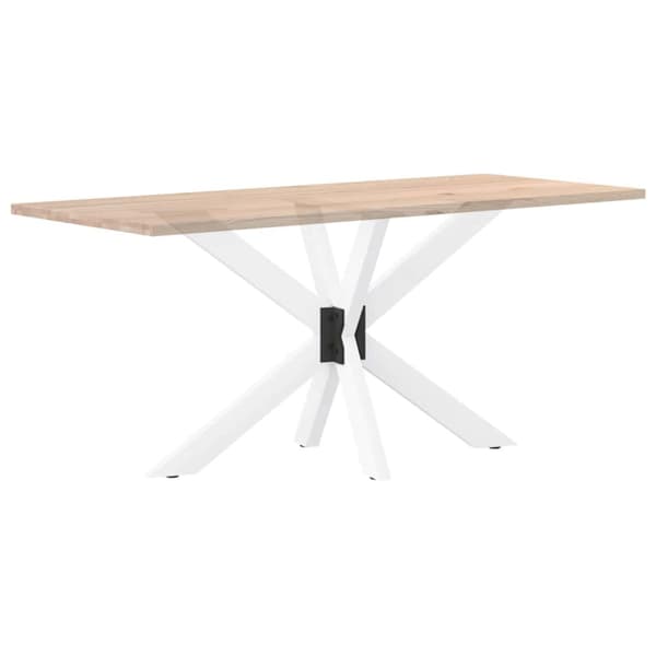 Matbordsben spindelformad vit 120x68x(72-73) cm stål