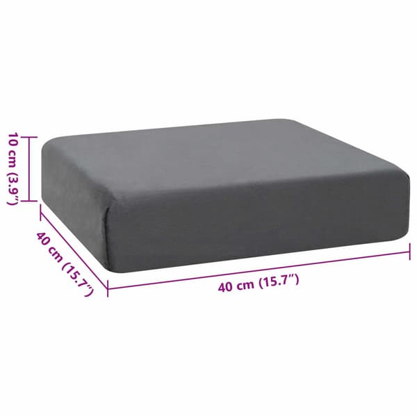 Sittkudde 40 x 40 x 10 cm PU skum Grå