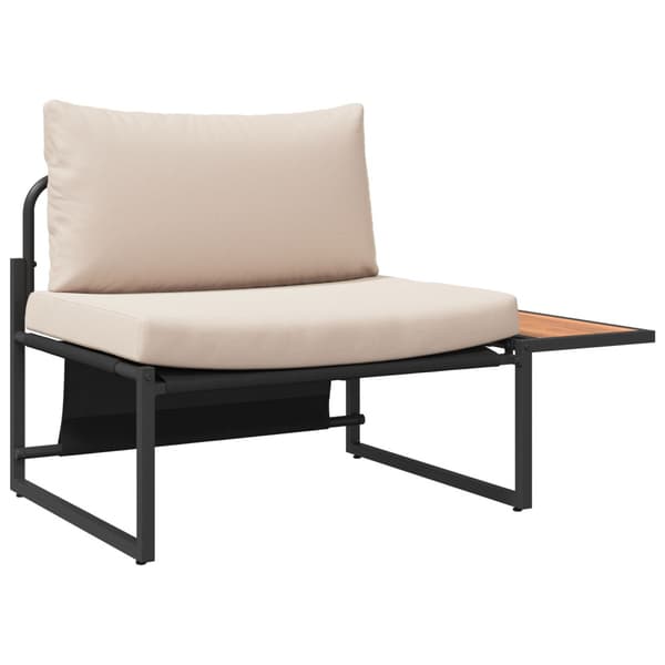 Trädgårdsoffset 2 pcs Taupe Stål