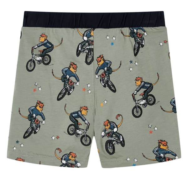 Barnpyjamas med korta ärmar ljus khaki 128