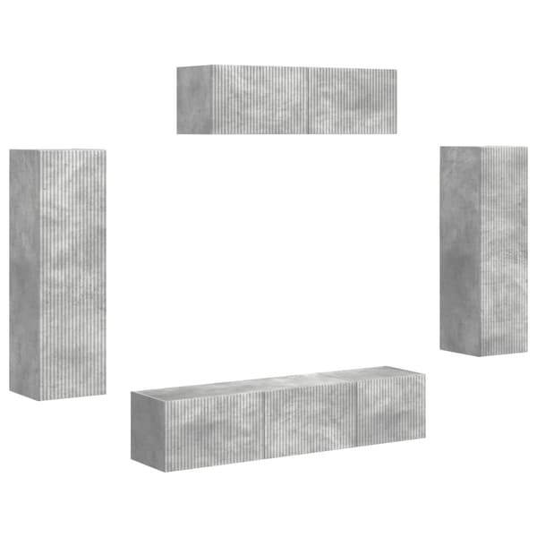 TV-skåp 5 pcs Betonggrå