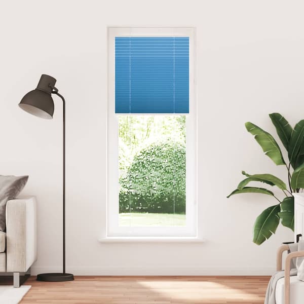 Plisserad persienn blå 70x200 cm tyg bredd 69,4 cm polyester
