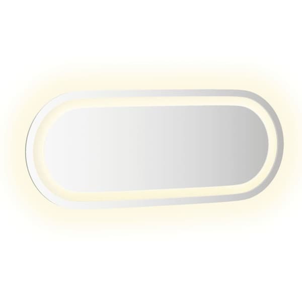 Badrumsspegel LED 50x20 cm oval