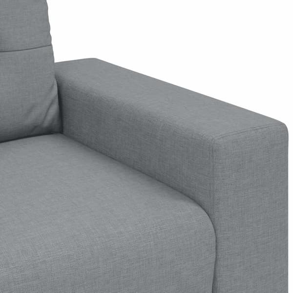 2 delar soffgrupp med dynor ljusgrått tyg