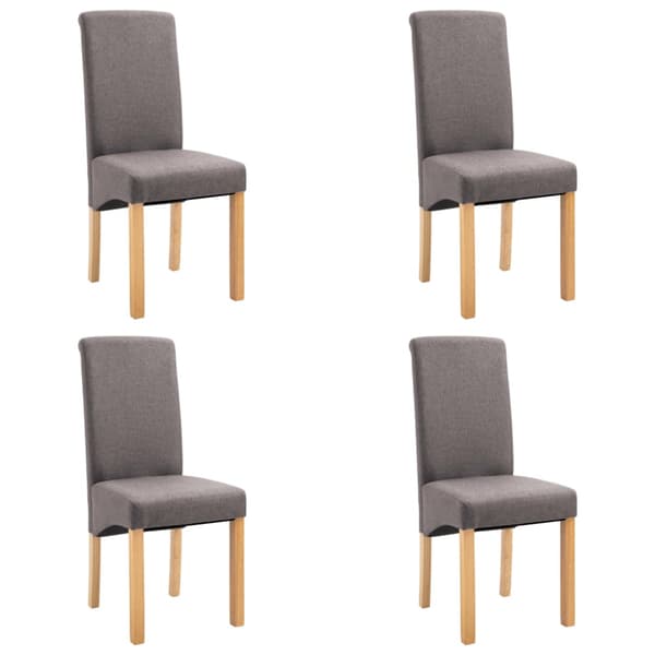 Matstolar 4 st taupe tyg