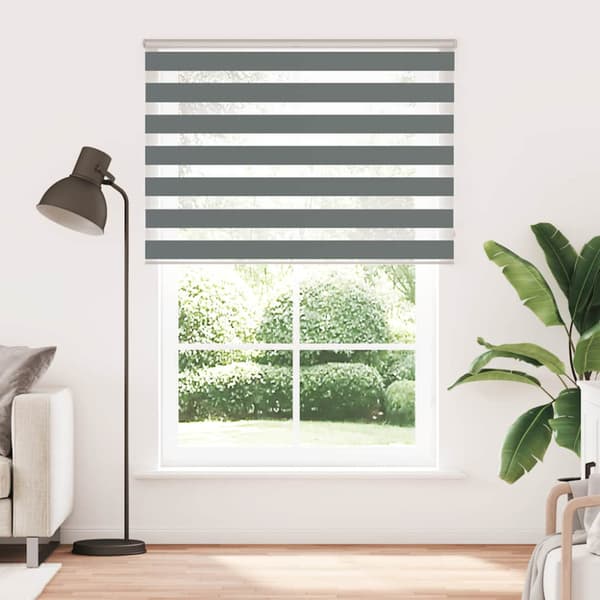 Rullgardin zebra mörkgrå 155x230 cm tyg bredd 150,9cm polyester