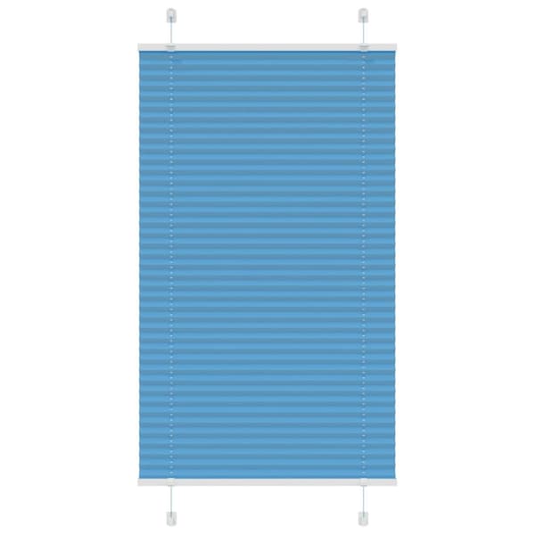 Plisserad persienn blå 75x100 cm tyg bredd 74,4 cm polyester