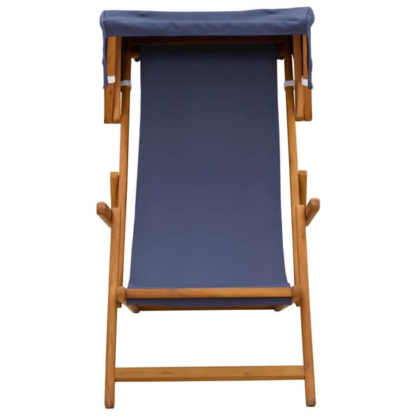 Deck Chair 2 st 3 Position Massiv Eukalyptus Trä Blå