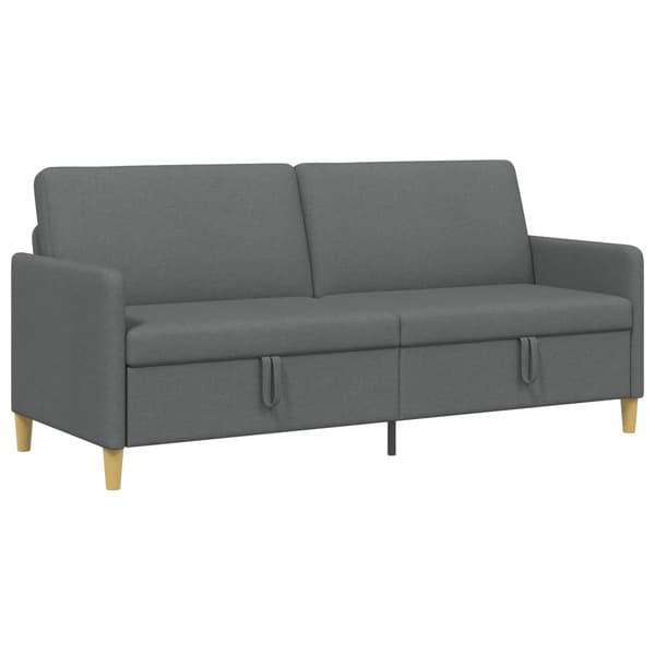 Soffa med förvaring Mörkgrå 192 x 78 x 87 cm Polyester