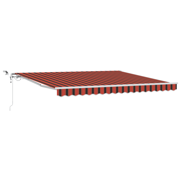 Utfällbar markis Orange och Brunt 400 × 350 cm