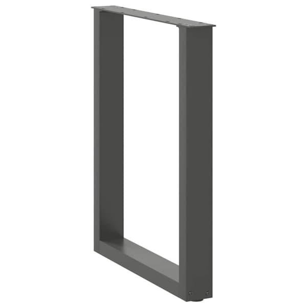 Matbordsben U-formade 2 st antracit 60x(72-73) cm stål