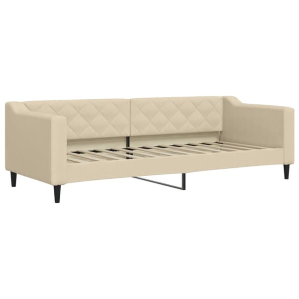 Dagbädd utdragbar gräddvit 80x200 cm tyg