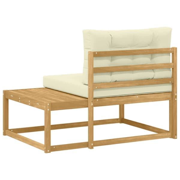 Modulsoffa utomhus med kudde Vit 115 x 83 x 73 cm Polyester