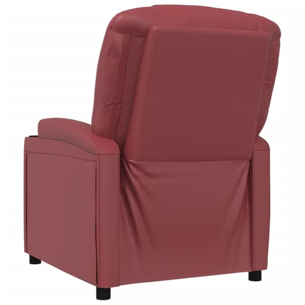 Reclinerfåtölj vinröd konstläder