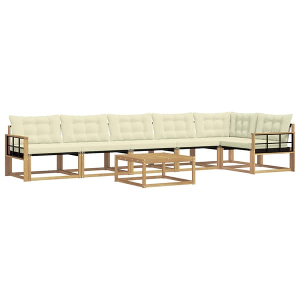 Utomhussoffset 7 pcs Vit och grädde 79 x 79 x 37 cm