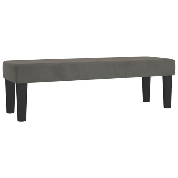 Ramsäng med madrass mörkgrå 180x200 cm sammet