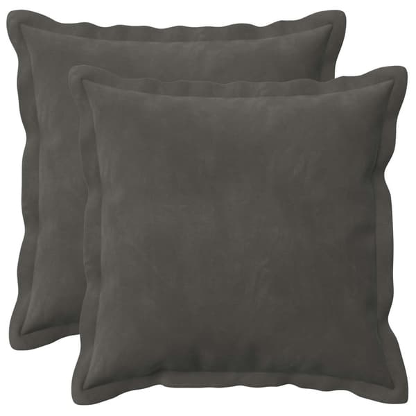Kuddöverdrag 2 st HOUTEN Mörkgrå 35 x 35 cm Sammet