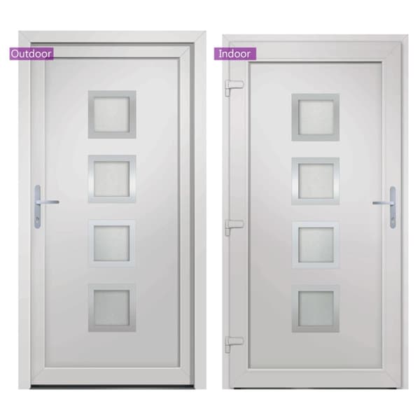 Ytterdörr vit 108x200 cm PVC