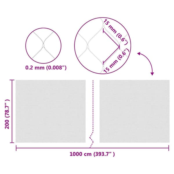 Fågel Skyddsnät Grön 2 x 10 m polyeten