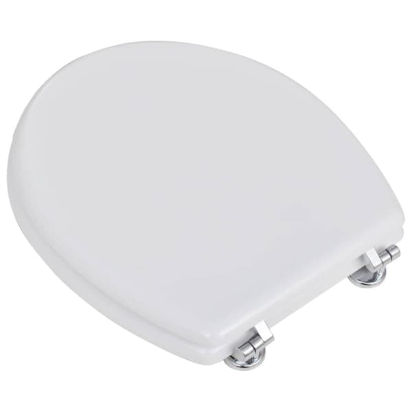 Toalettsitsar med lock 2 st MDF vit