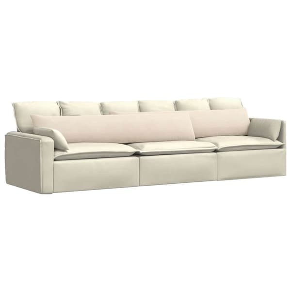 Sofakuddar 2 pcs Beige 200 x 40 cm tyg
