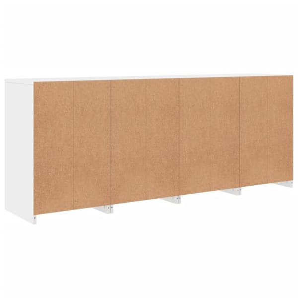 Skänk med LED-belysning vit 164x37x67 cm