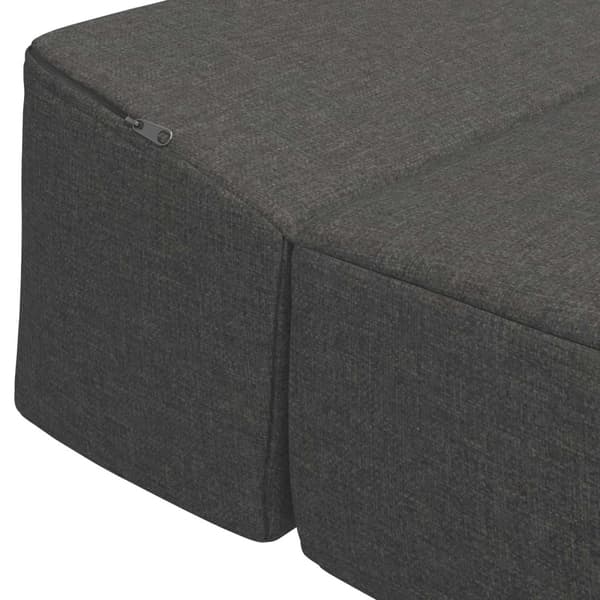 Fällbar Soffbed Mörkgrå 200 x 70 x 15 cm Tyg