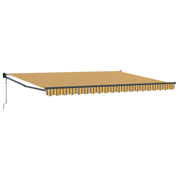 Utfällbar markis Flerfärgsdesign 450 × 300 cm