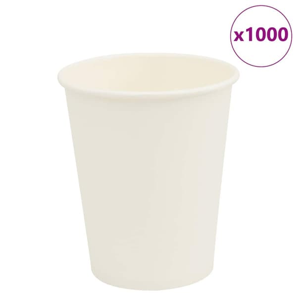 Kaffekoppar i papper 1000 st 8oz 200ml vit