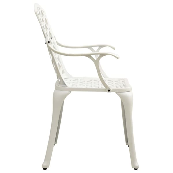 Caféset 5 delar gjuten aluminium vit