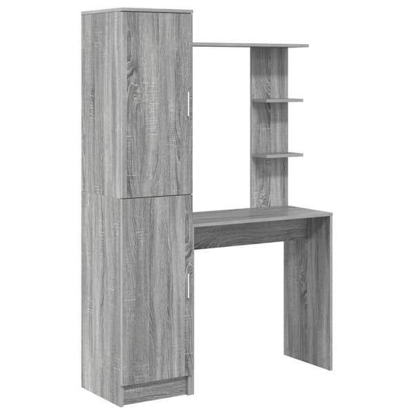 Skrivbord 2 pcs Grå Sonoma