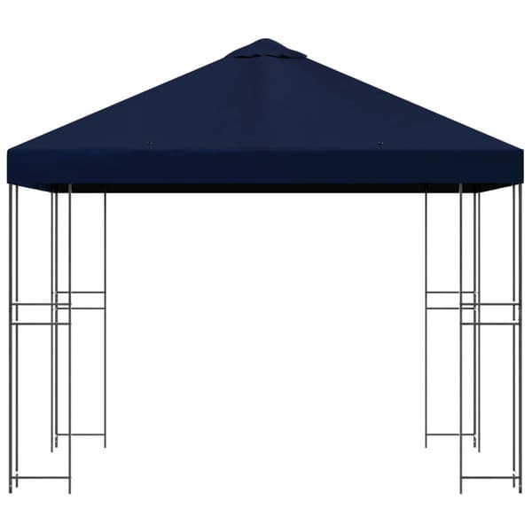 Paviljong 3 x 3 m Blå Polyester och Stål 190 gsm