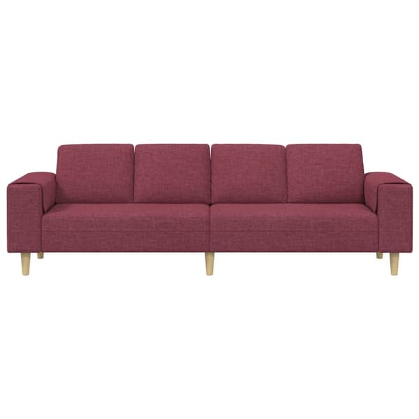 Vardagsrumsoffa Vinröd 250 x 77 x 76 cm Polyester