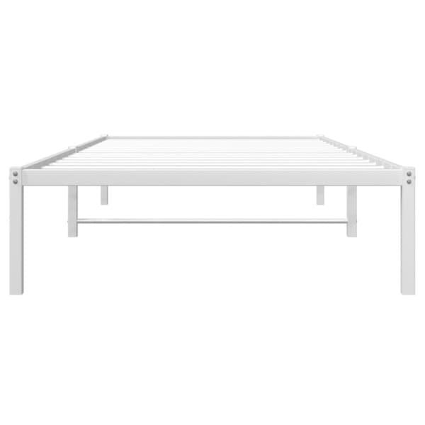 Sängram metall vit 107x203 cm
