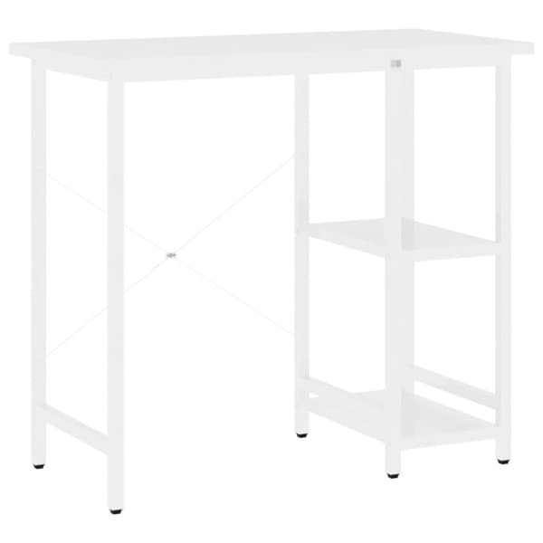 Datorbord vit 80x40x72 cm MDF och metall