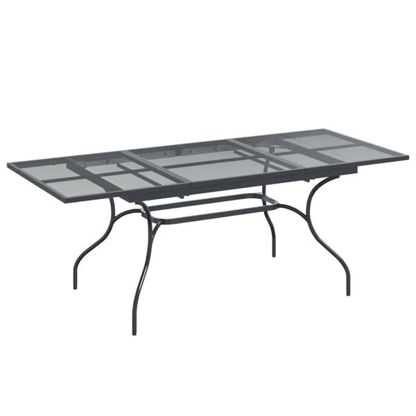 Trädgårdsmöbelset 9 pcs Antracit Stål
