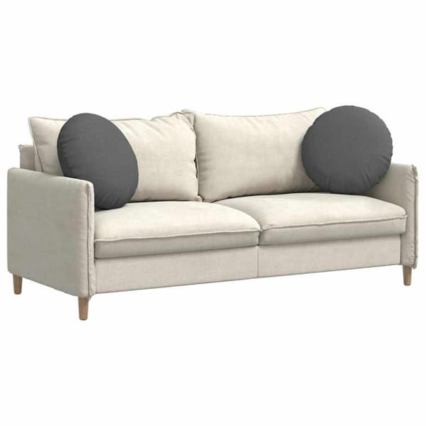 Sittkuddar 2 pcs Mörkgrå Ø50 x 19 cm tyg
