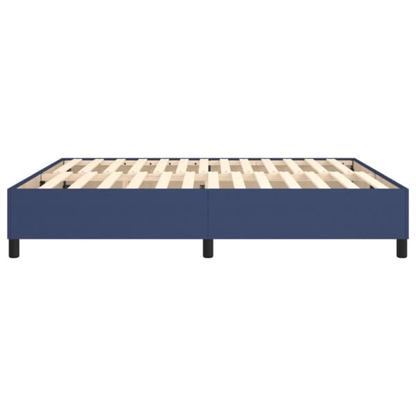 Boxspring-sängram blå 160x200 cm tyg