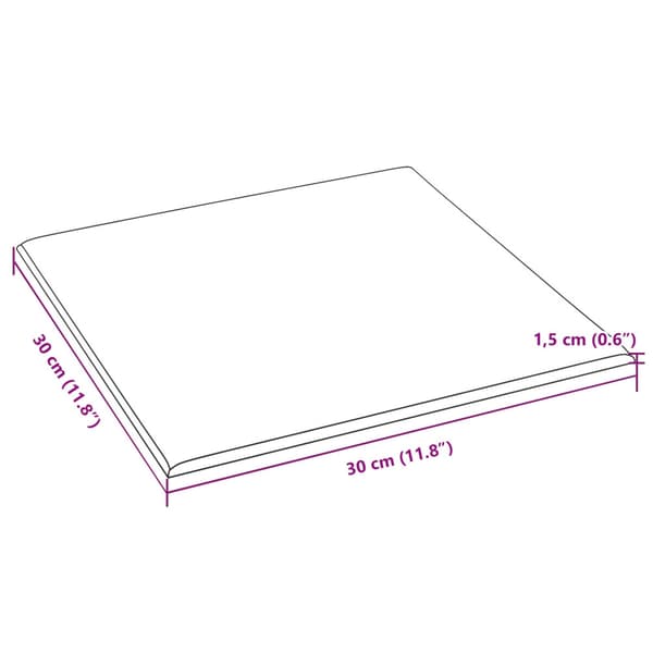 Väggsänggavel 12 pcs Mörkgrå 30 x 30 cm Sammet
