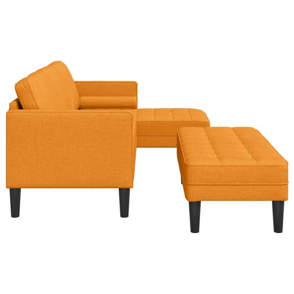 Soffset med kudde 2 pcs Mörkgul Polyester
