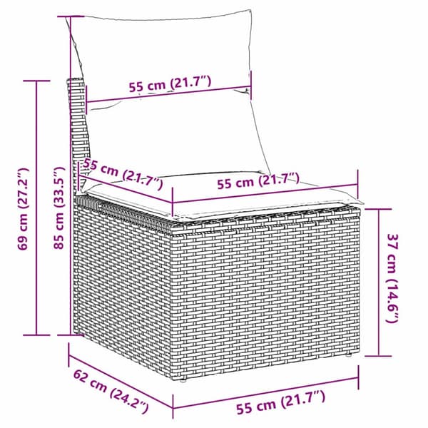 Soffset 6 pcs Brun konstrotting