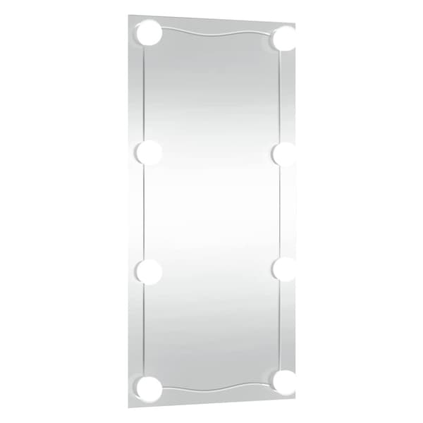 Väggspegel med LED-belysning 30x60 cm glas rektangulär
