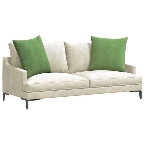 Sofakuddar 2 pcs Ljusgrön 80 x 80 cm Kordread tyg