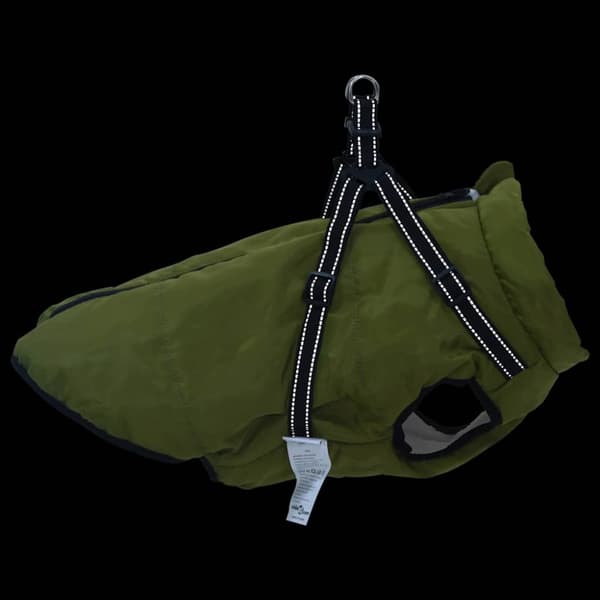 Hund Kappa Armégrön L48 Fleece och Polyester