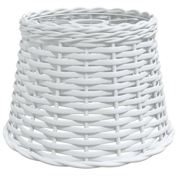 Lampskärm vit Ø25x17 cm korgmaterial