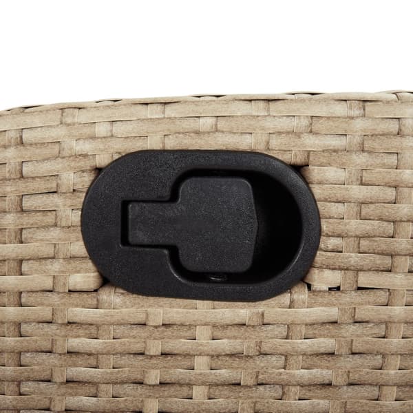 Bistrogrupp med dynor 3 delar beige konstrotting